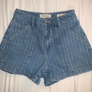 Pacsun Striped Mom Shorts